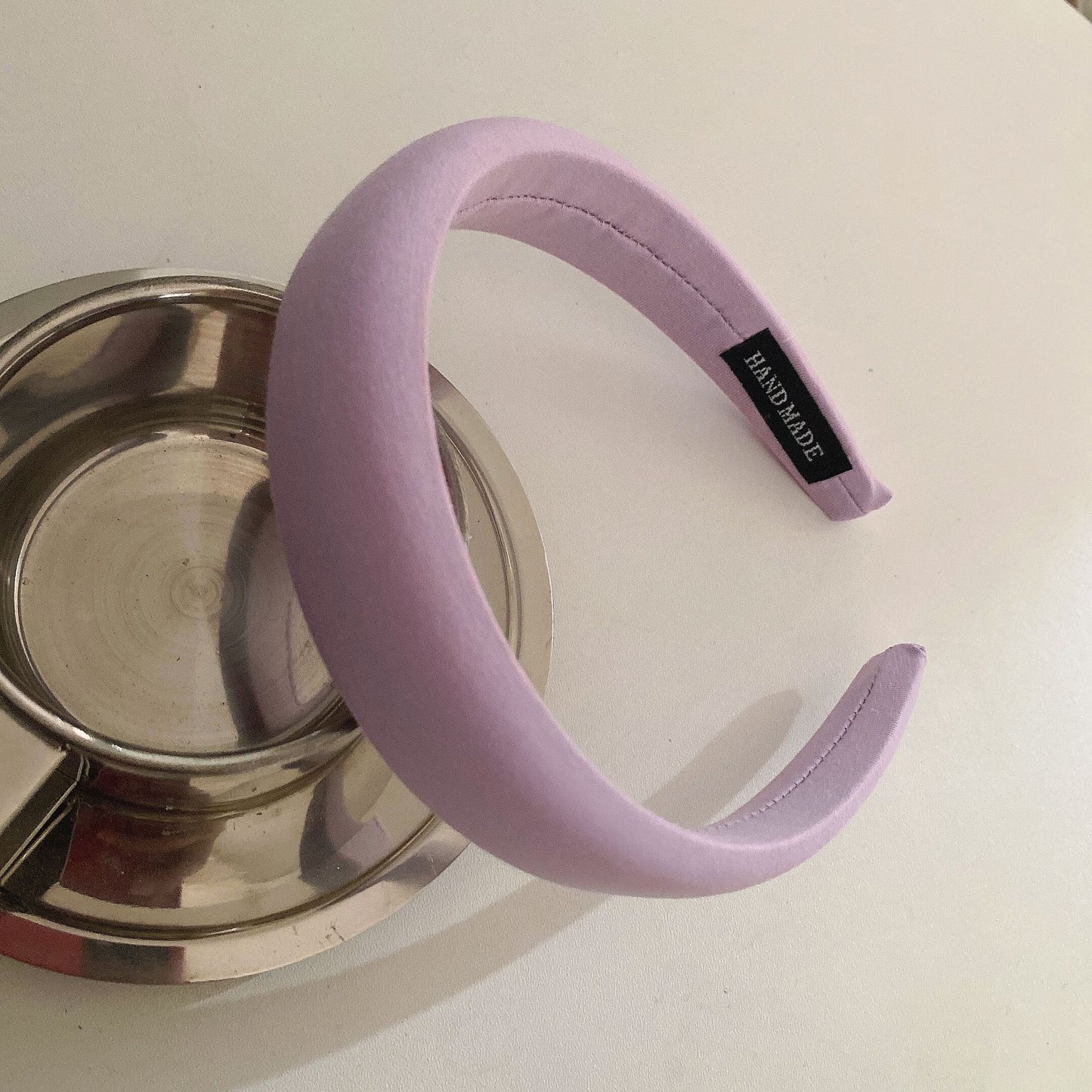 Gentle Cream Color Candy Wide-Brimmed Sponge Headband