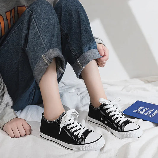 Harajuku Style Lace Up Round Toe Sneakers