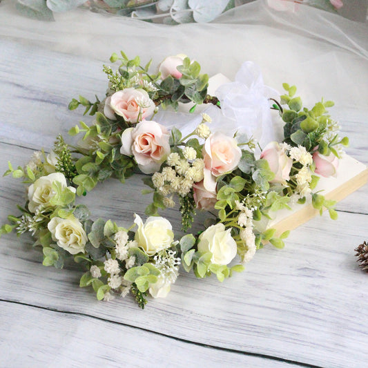 Forest Style Curled Edge Rose Headband