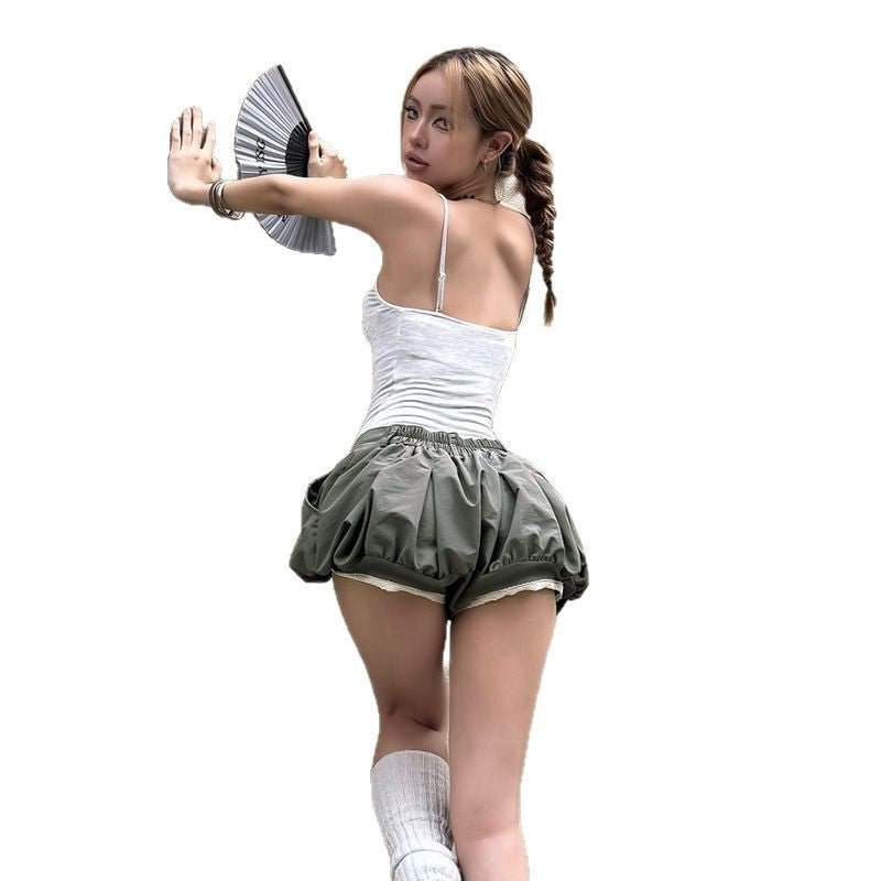 Low Waist Floral Bud Ultra Short Spicy Girl Mini Skirt for Women