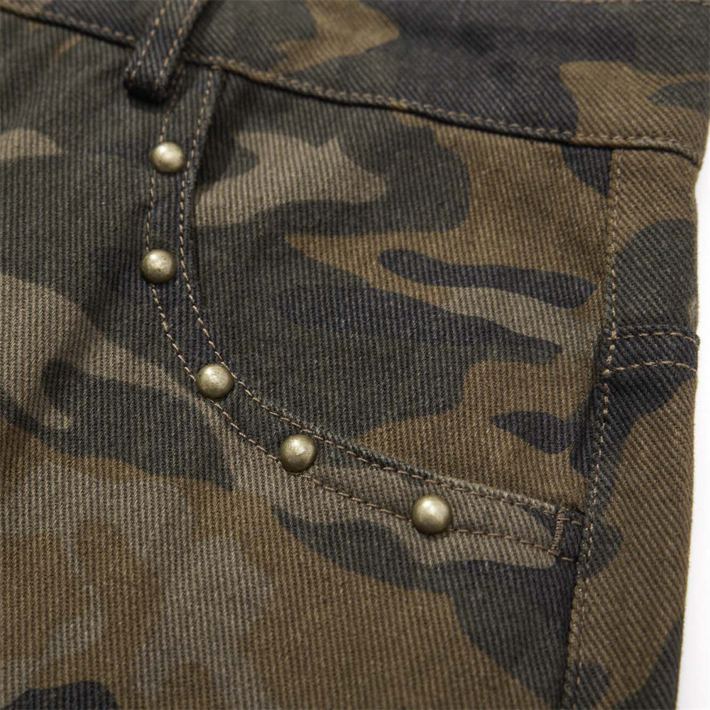 Harajuku Retro Camouflage Scythe Jeans