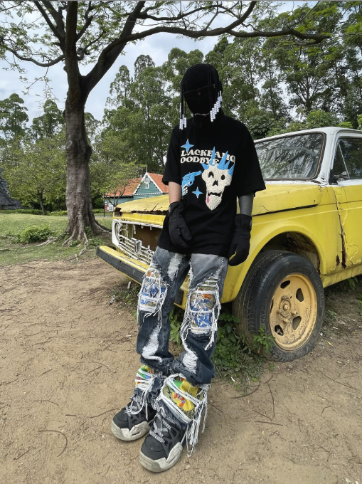 Harajuku Style Heavy Industry Distressed Jeans for Men
