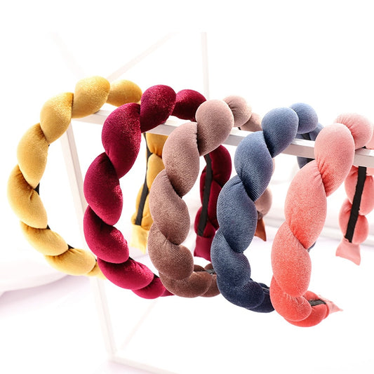 Velvet Braid Headband for Autumn & Winter