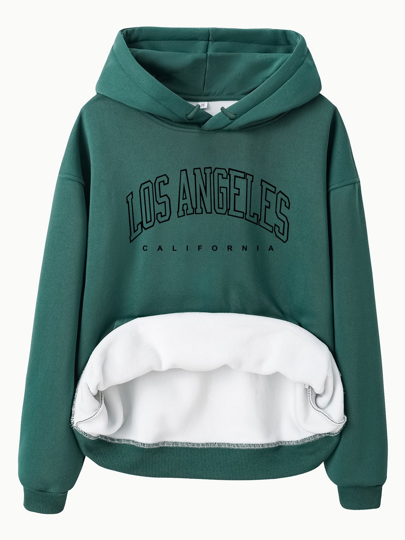 Long-Sleeved Fleece Sweatshirt with Los Angeles Print