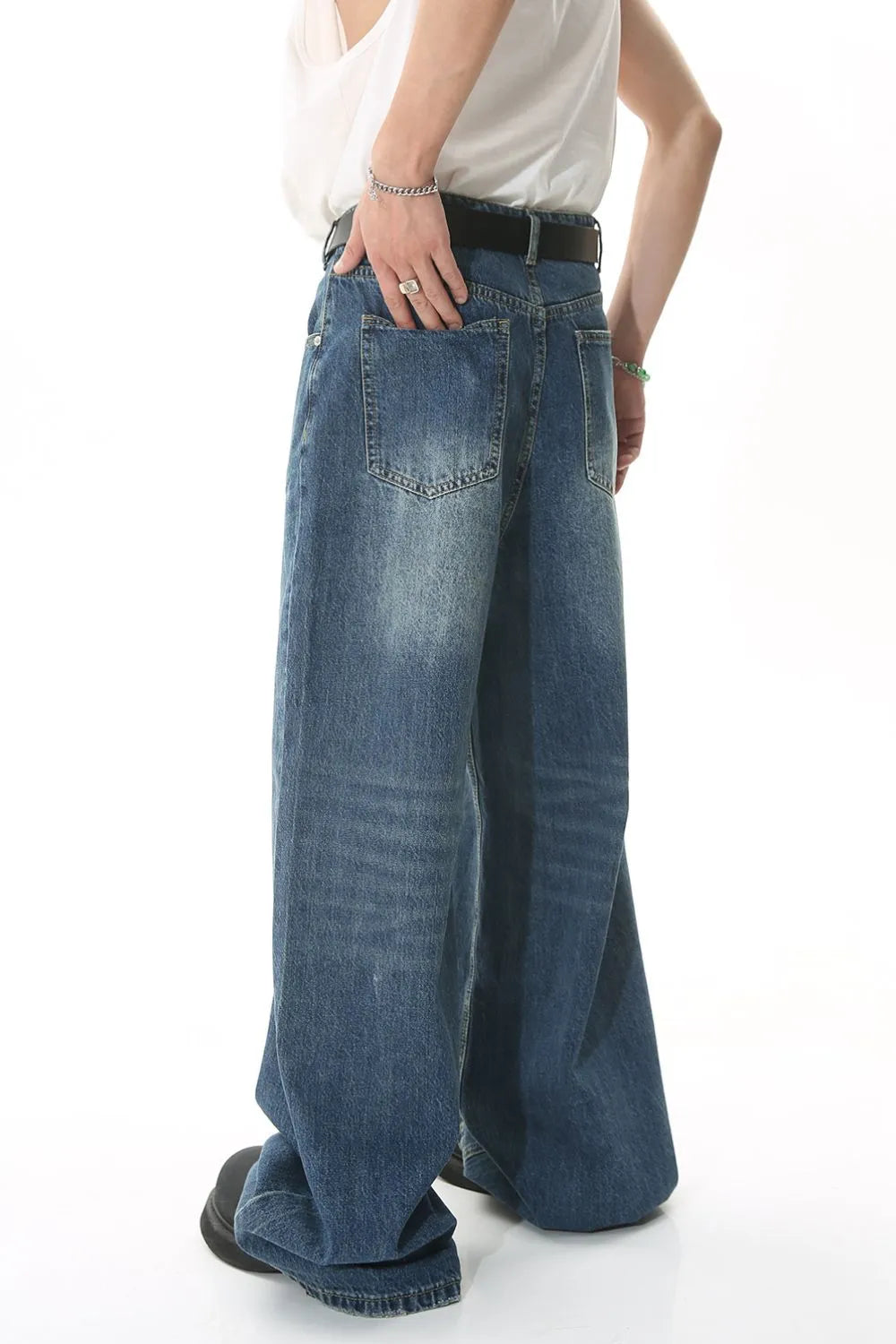 Harajuku Wide Leg Jeans with Pockets