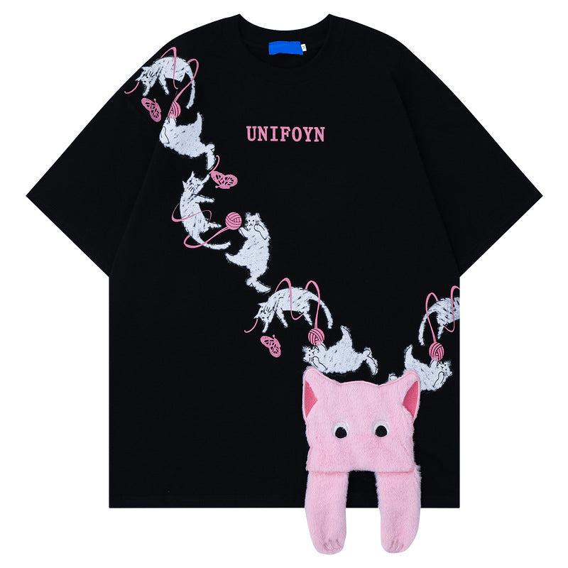 Short Sleeve T-Shirt Pink Couple Edition Summer Half Sleeve for Men