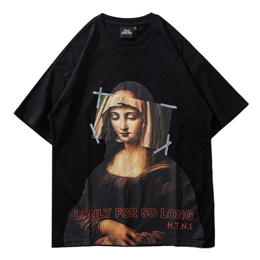 Mona Lisa Virgin Mary Hip Hop T-Shirt - Unisex Streetwear