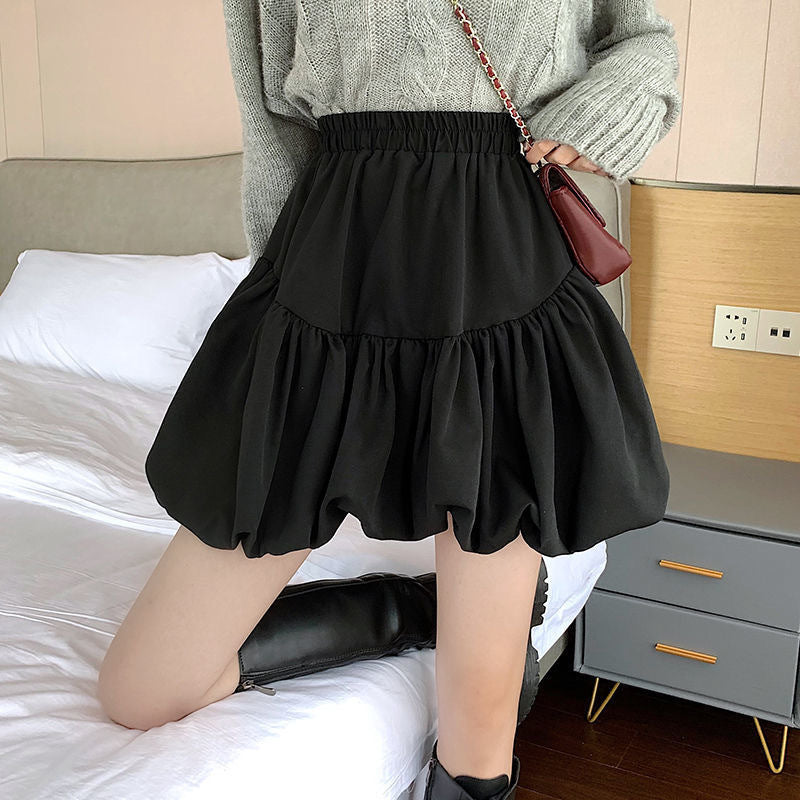 Puffy Mini Skirt, Unique Sweet & Spicy Style, A-Line Midi Skirt for Women