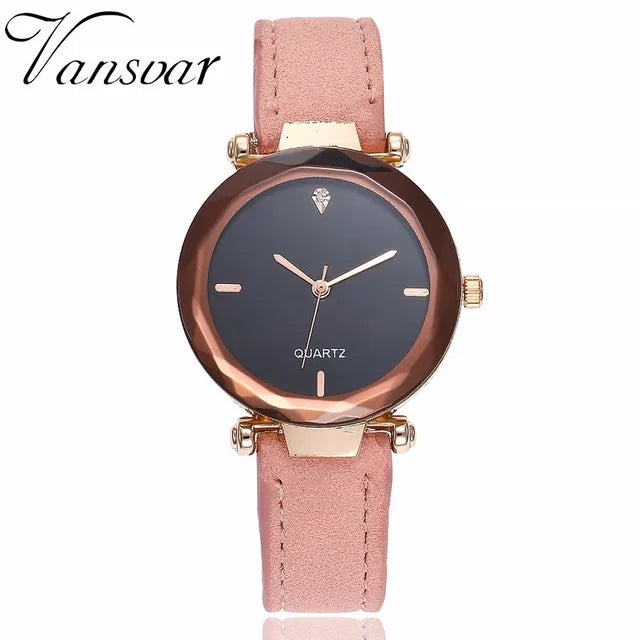 Harajuku Style Women Leather Quartz Watch