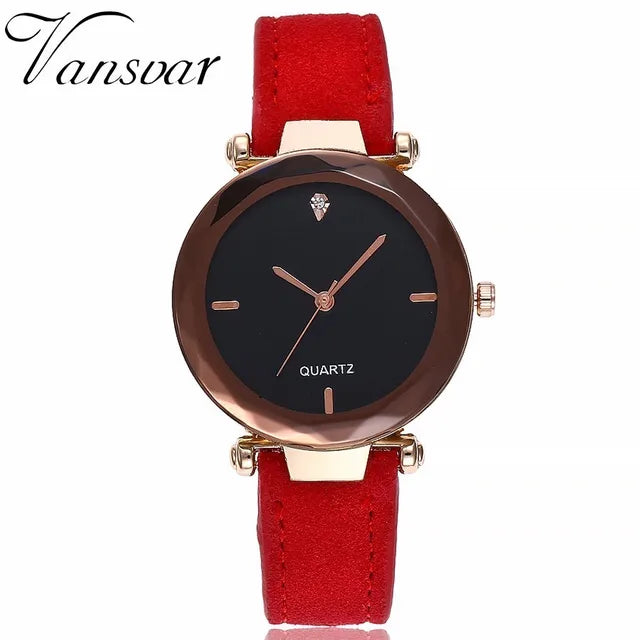 Harajuku Style Women Leather Quartz Watch