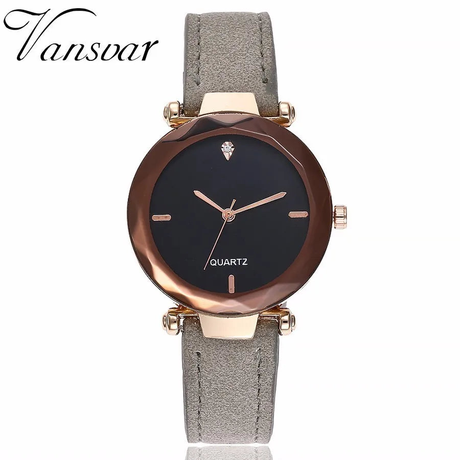 Harajuku Style Women Leather Quartz Watch