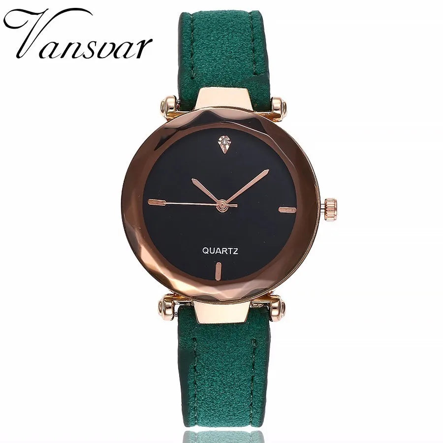 Harajuku Style Women Leather Quartz Watch