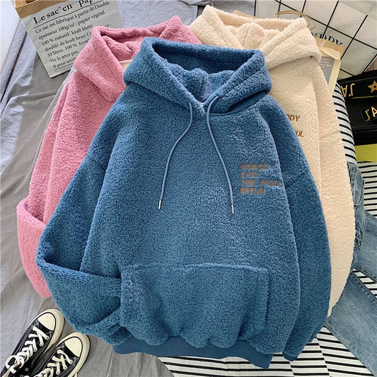 Harajuku Style Loose Pocket Hoodie for Women