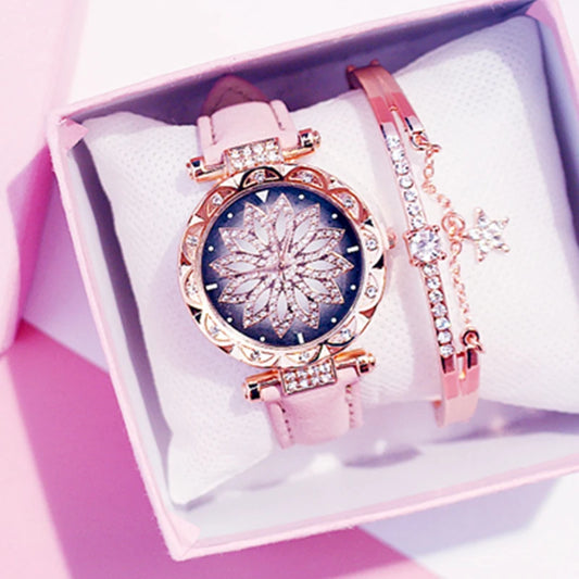 Starry Sky Luxury Rose Gold Watch for Women