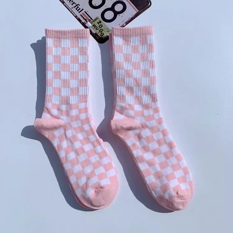 Korean-Inspired Harajuku Skateboard Long Socks with Fun Lightning Design - Unisex