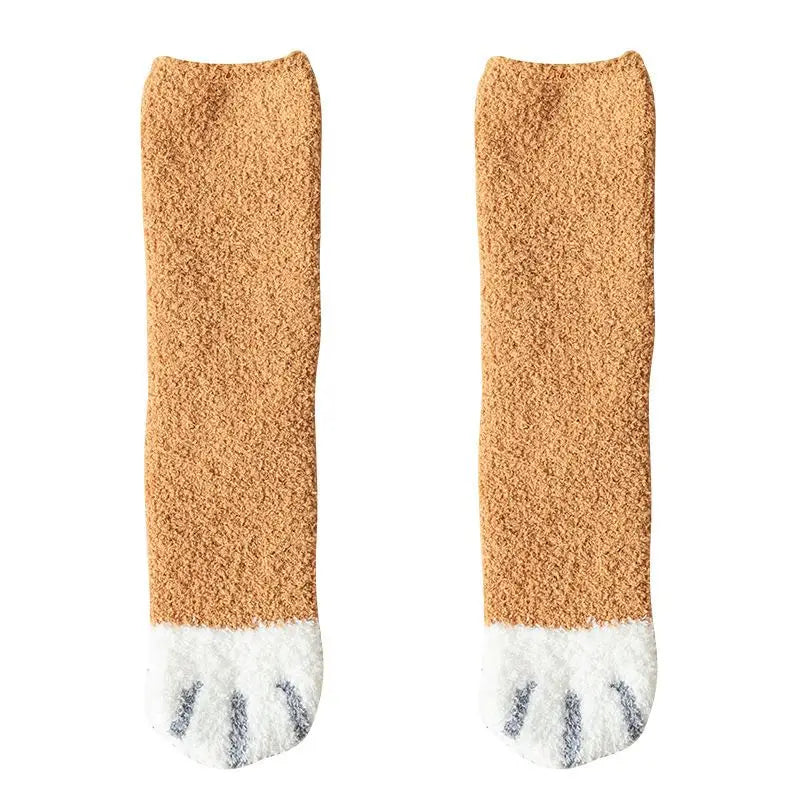 Kawaii Cat Claws Socks - Warm Thick Fleece