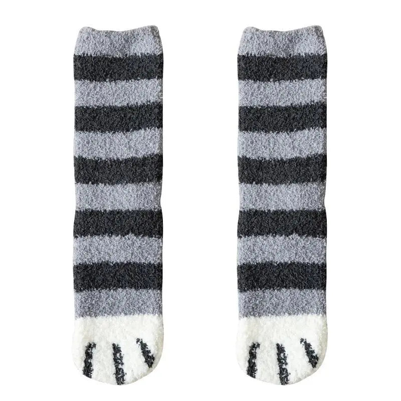 Kawaii Cat Claws Socks - Warm Thick Fleece