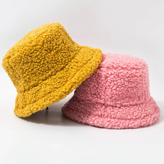 Playful Women's Knit Wool Bucket Hat - Versatile Fisherman Style
