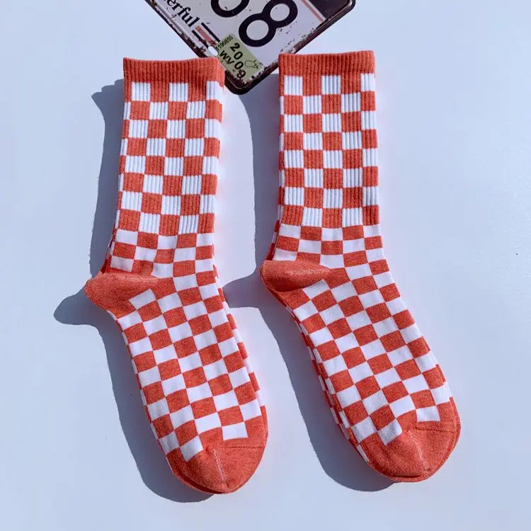 Korean-Inspired Harajuku Skateboard Long Socks with Fun Lightning Design - Unisex