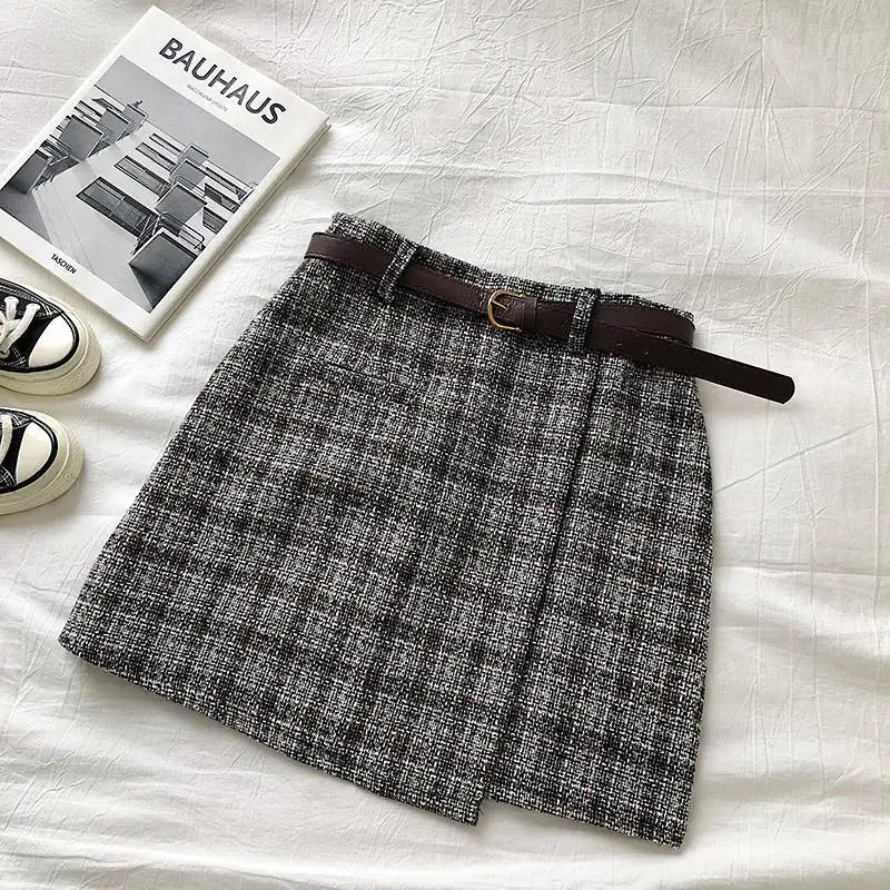 Korean Irregular A-Line Mini Skirt - Harajuku Style