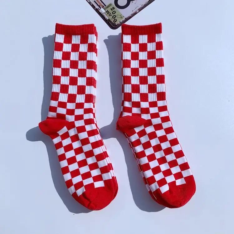 Korean-Inspired Harajuku Skateboard Long Socks with Fun Lightning Design - Unisex