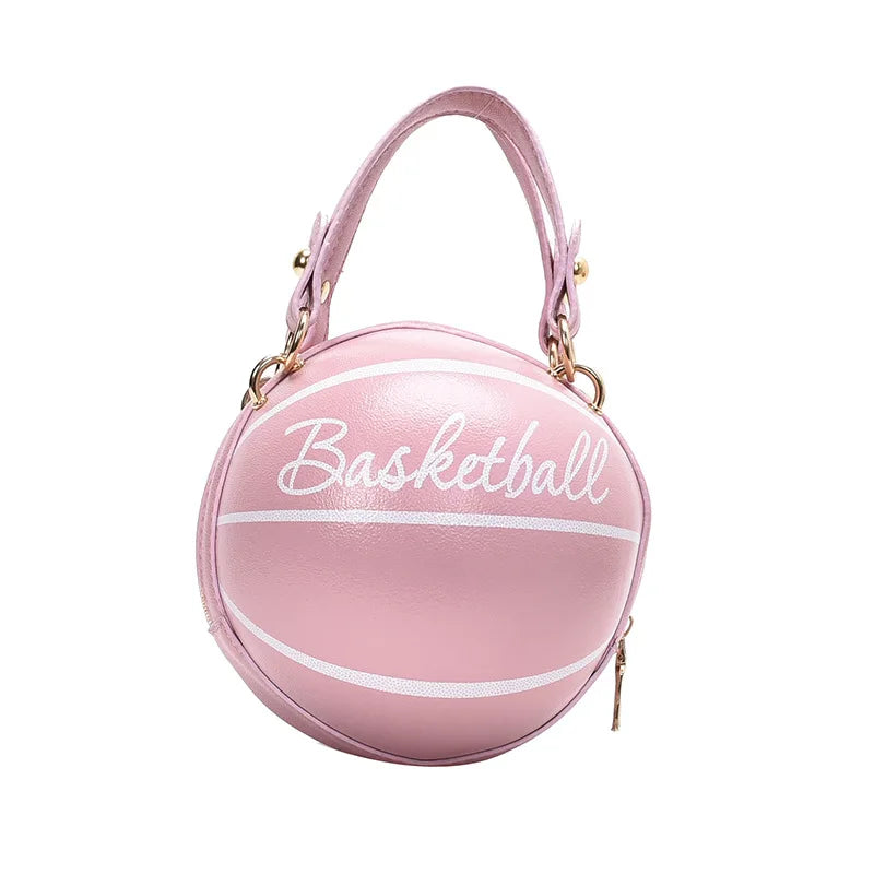 Harajuku Style Crossbody Purse - Soft Leather Basketball Fashion
