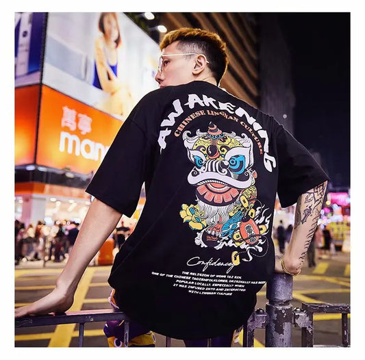 Harajuku Style Short-Sleeved Hip Hop T-Shirt for Summer