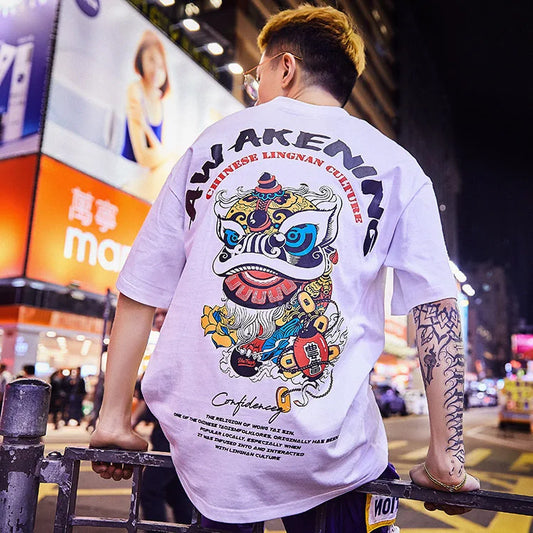 Harajuku Style Short-Sleeved Hip Hop T-Shirt for Summer