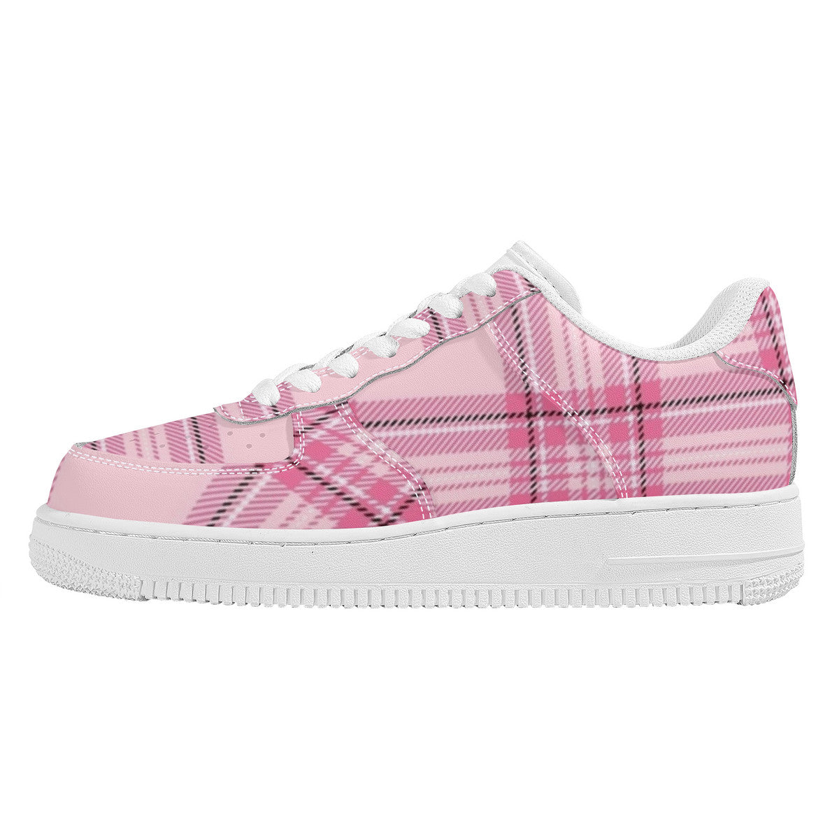 Pink Plaid Harajuku Low Top Unisex Sneaker