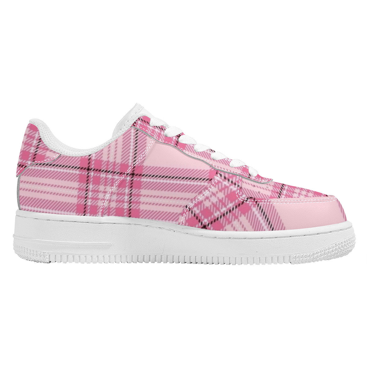 Pink Plaid Harajuku Low Top Unisex Sneaker