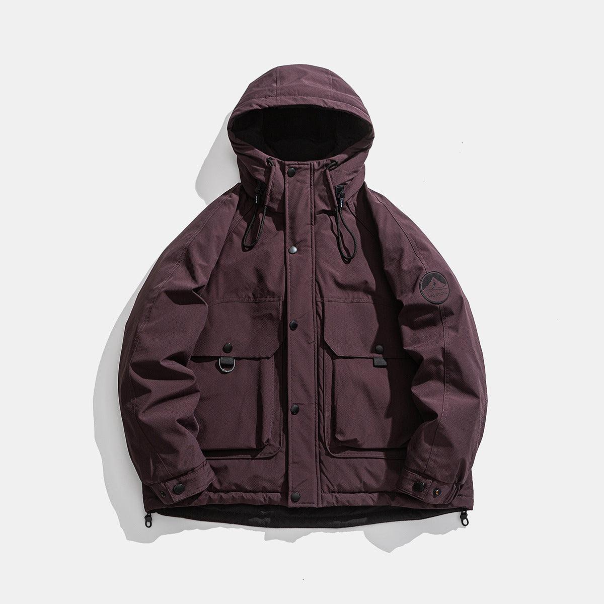 Hooded Down Jacket for Men and Women, Warm Workwear Coat