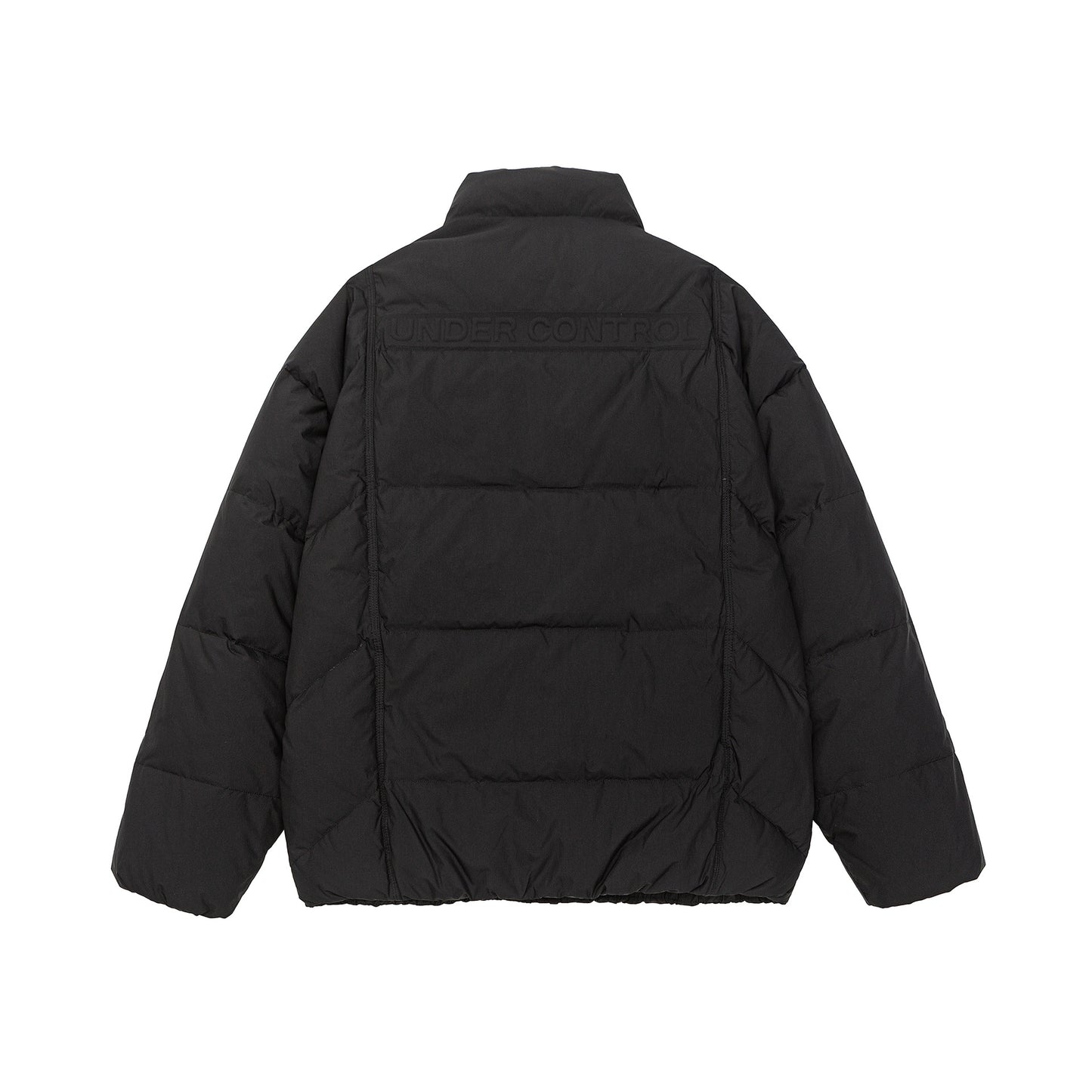Stand-Collar Down Jacket with Tie-Dye Design