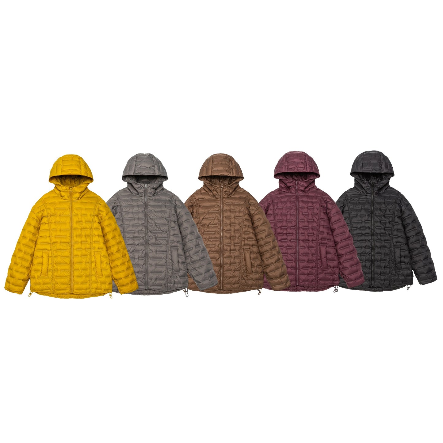 Solid Color White Duck Down Ribbed Jacket