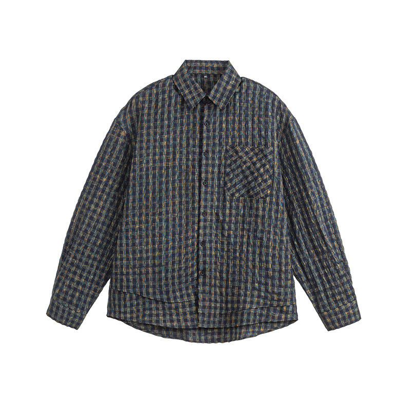 Loose Casual Long Sleeve Gauze Shirt for Men