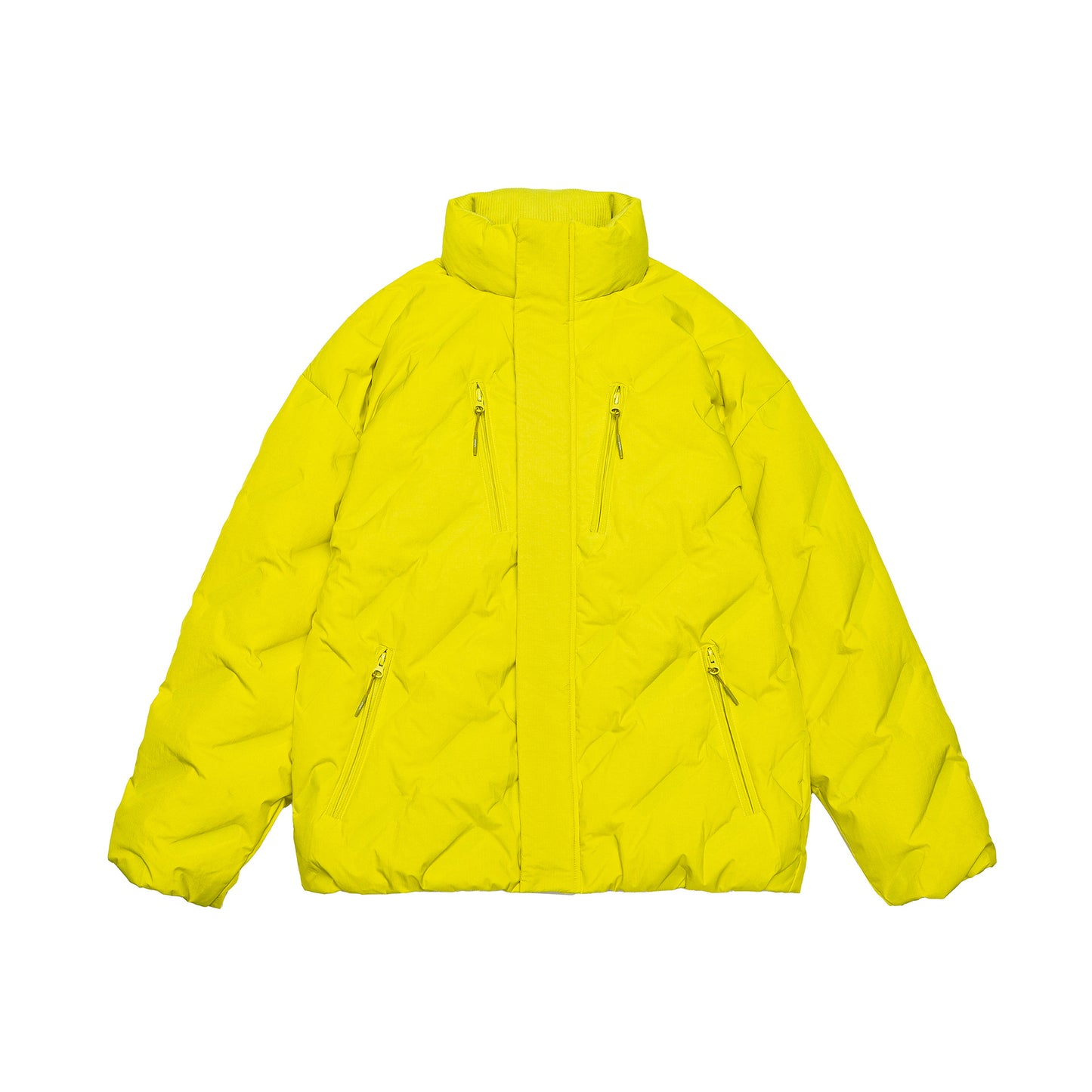 Printed Lightweight Down Stand Collar Jacket