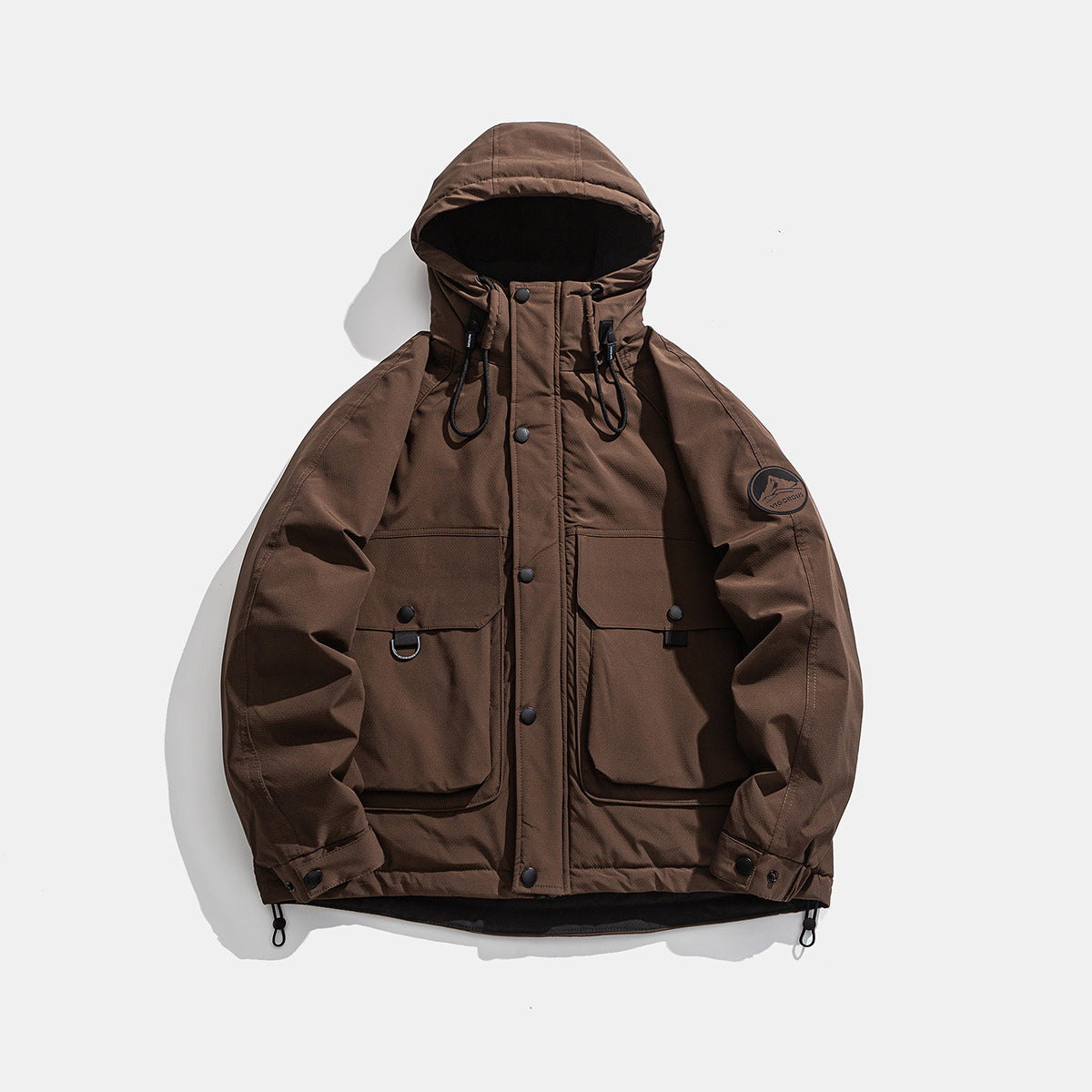 Hooded Down Jacket for Men and Women, Warm Workwear Coat