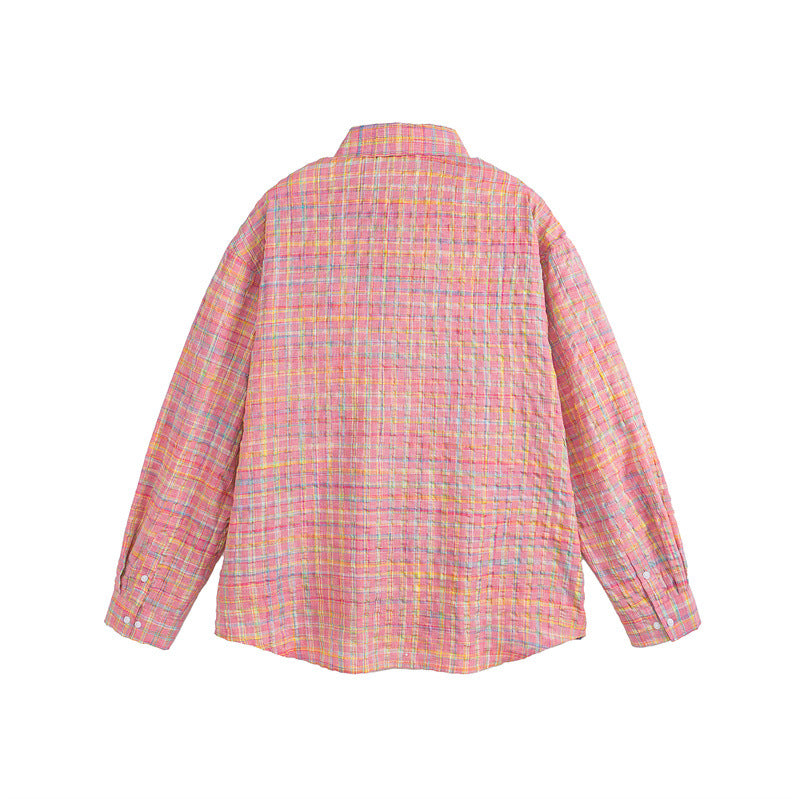 Loose Casual Long Sleeve Gauze Shirt for Men