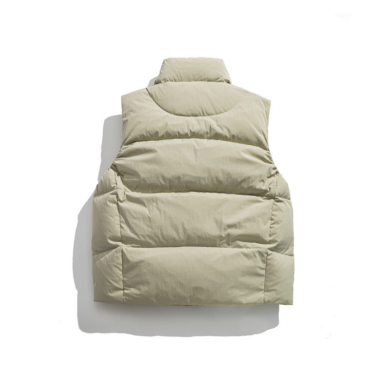 Stand Collar Down Vest for Warmth and Style