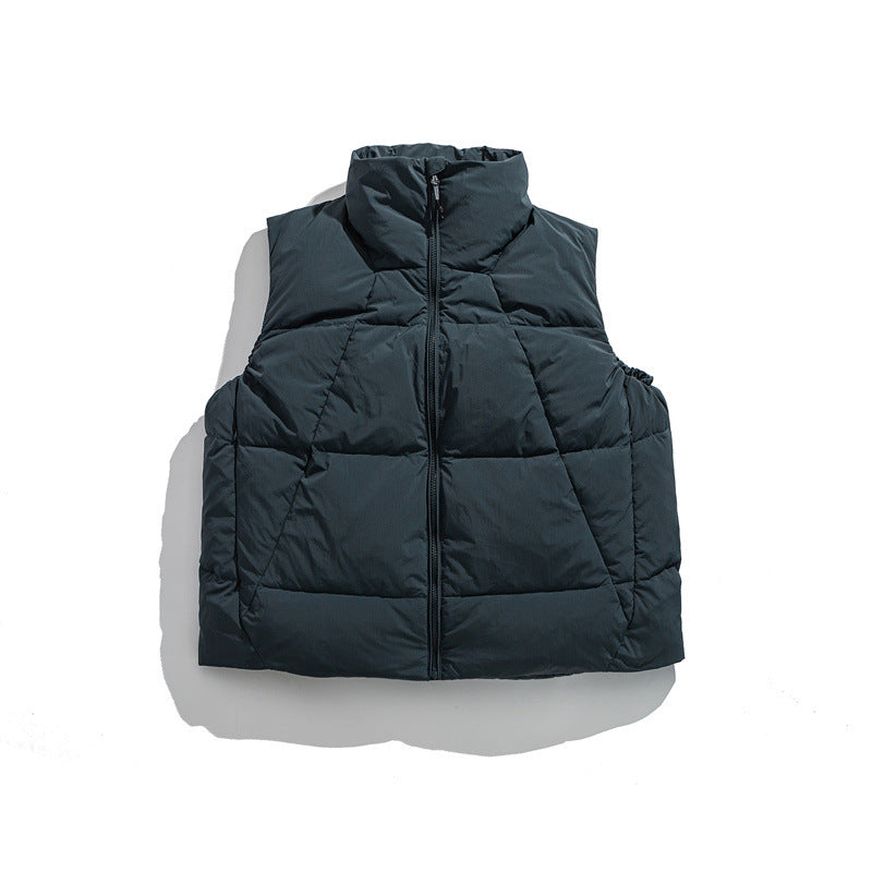 Stand Collar Down Vest for Warmth and Style