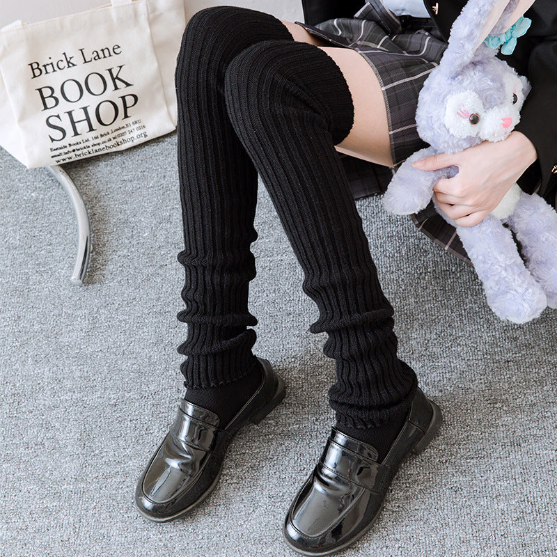 Knitted JK Socks - Women's Long Tube Calf Socks