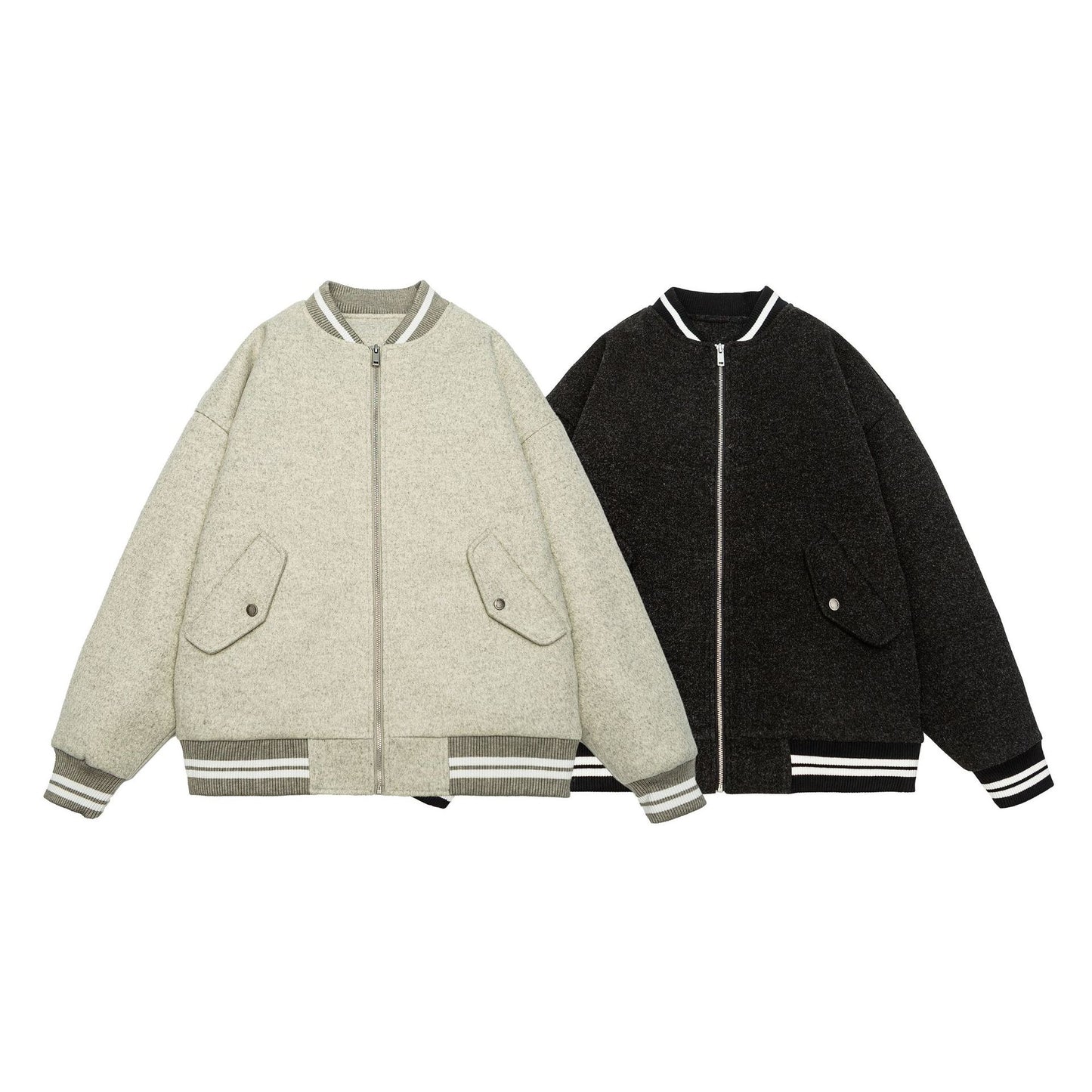 Retro Baseball Collar Down Jacket for Couples - Versatile and Warm Coat