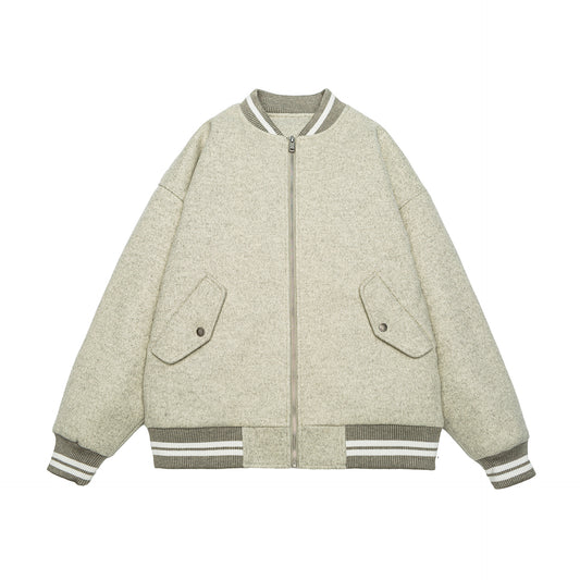 Retro Baseball Collar Down Jacket for Couples - Versatile and Warm Coat