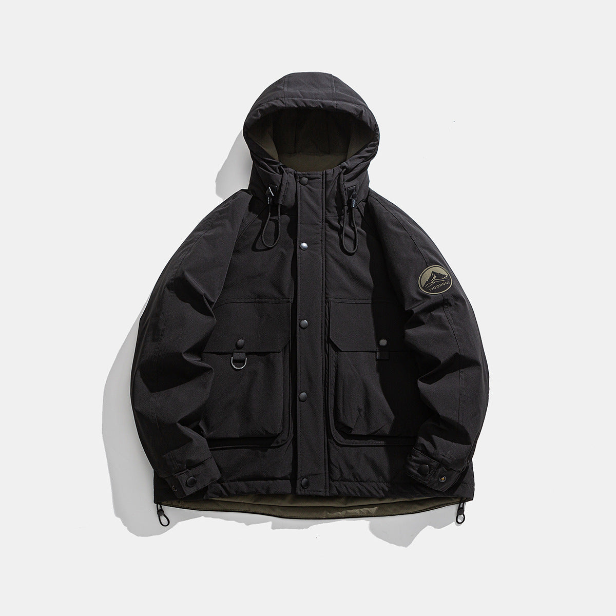 Hooded Down Jacket for Men and Women, Warm Workwear Coat