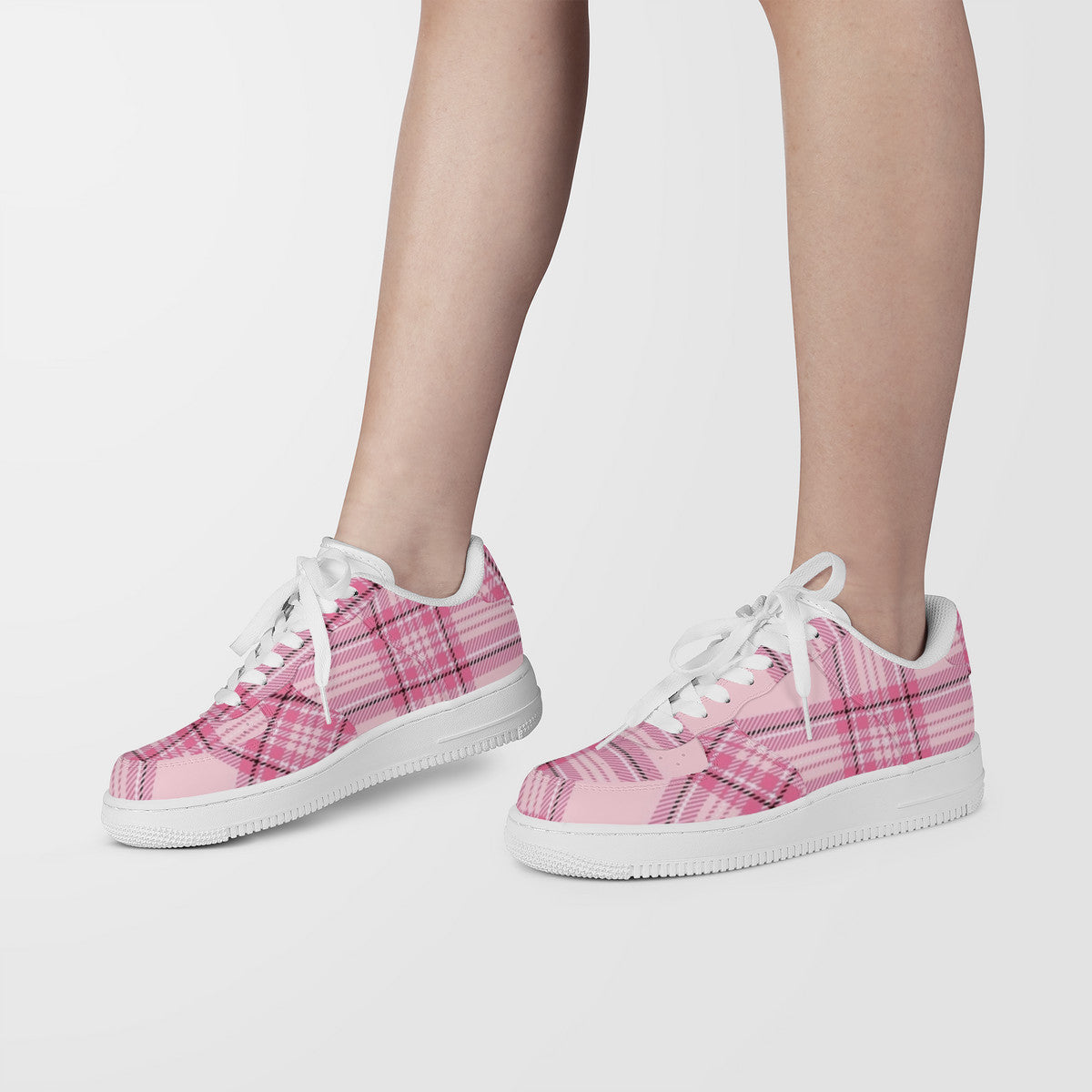 Pink Plaid Harajuku Low Top Unisex Sneaker