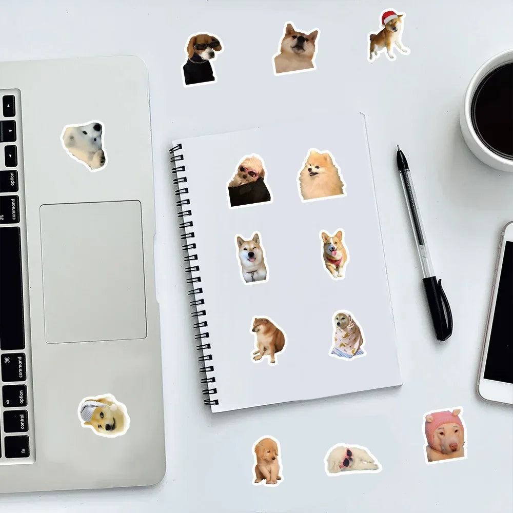 10/50/100pcs Funny Dog Stickers Cartoon Cute Decals