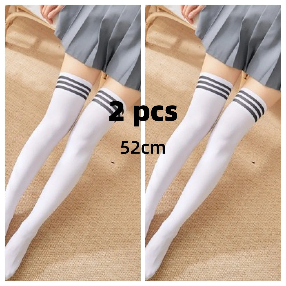 Solid Color Lolita Long Stockings