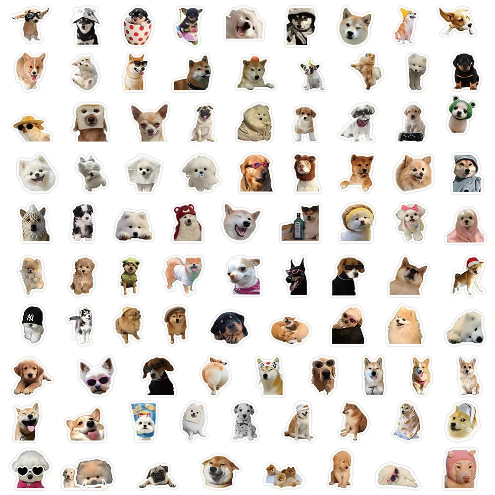 10/50/100pcs Funny Dog Sticker Sets