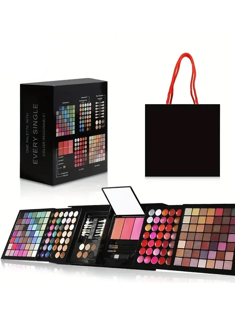177 Color Makeup Set Including Eyeshadow Palette, Blush, Lip Gloss, Concealer, All-in-one Women's Makeup Set, Complete Set with Mirror