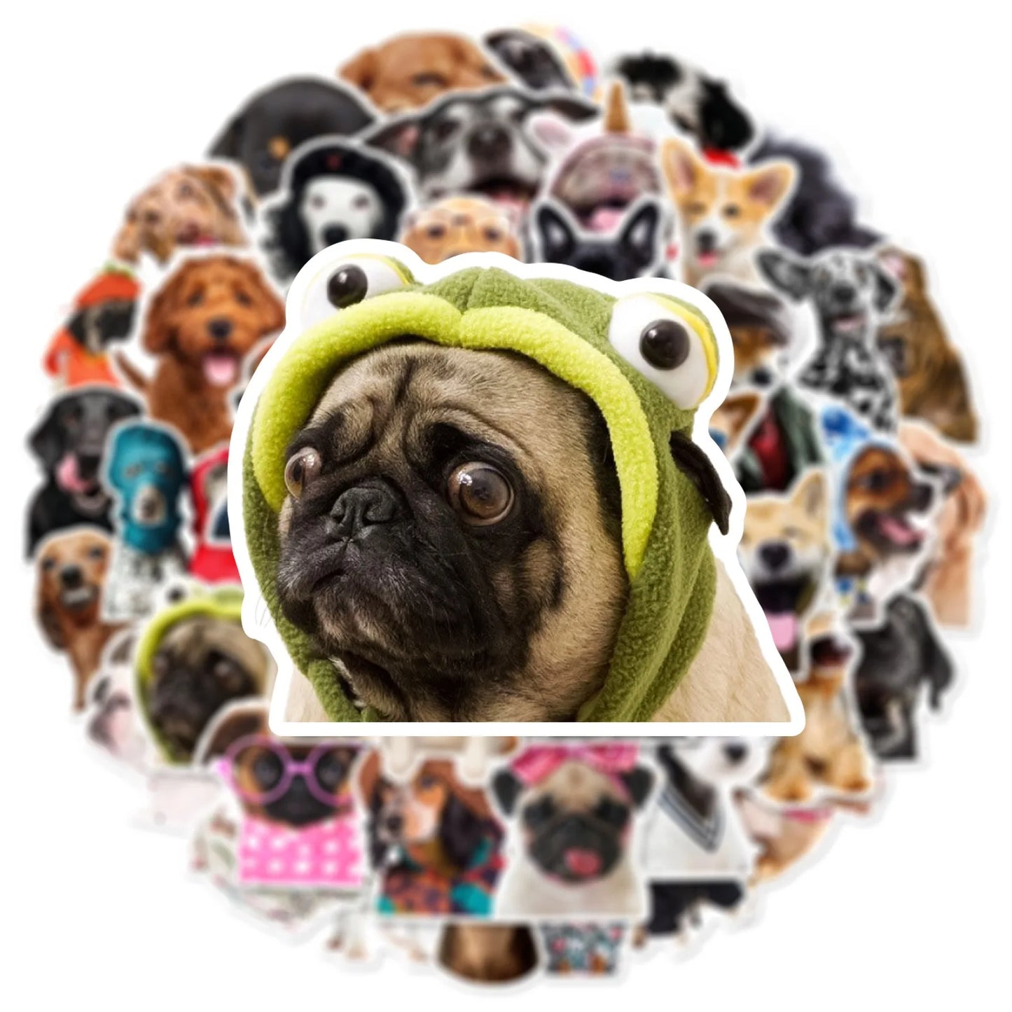 10/25/50pcs Funny Lovely Dog Meme Stickers