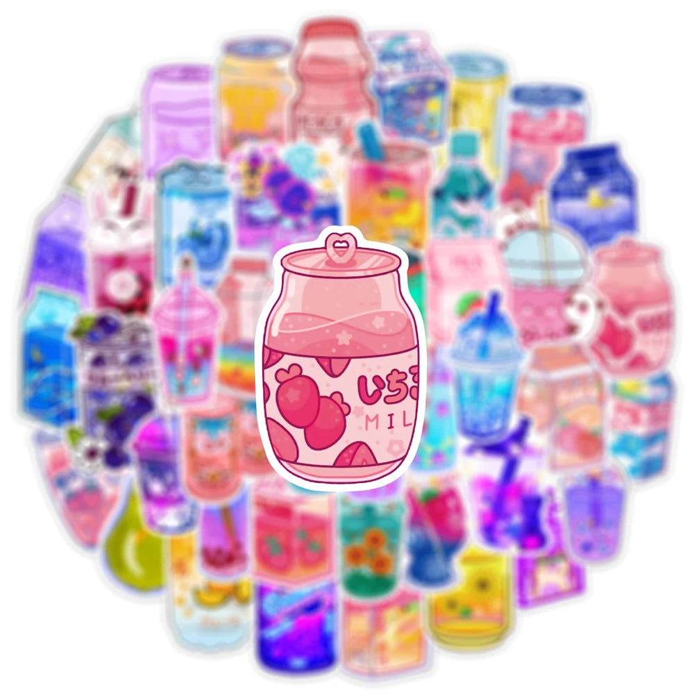 10/30/50PCS Cute Aesthetic Drink Stickers